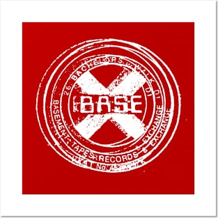 Base-X white stamp Posters and Art